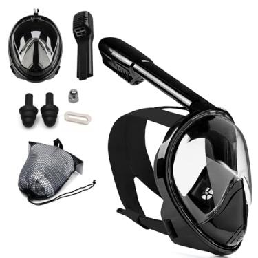 Imagem de Máscara de Snorkel Full Face com Suporte para GoPro, Kit Completo 180° Visão Panorâmica, Antivapor e Antivazamento, Para Homens e Mulheres (L/XL)