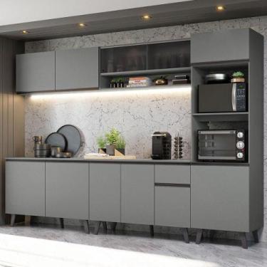 Imagem de Armário de Cozinha Completa 300 cm Nice Madesa 02, Cinza