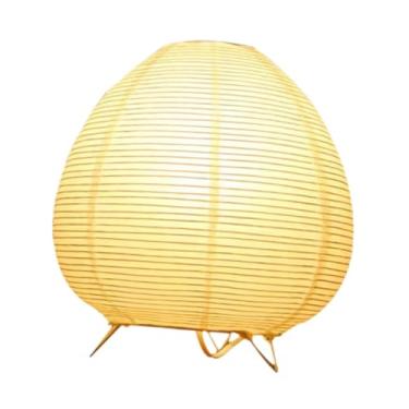 Imagem de Fenteer Luminária de mesa japonesa minimalista, luminária de papel de arroz para quarto, loja, dormitório, decoração