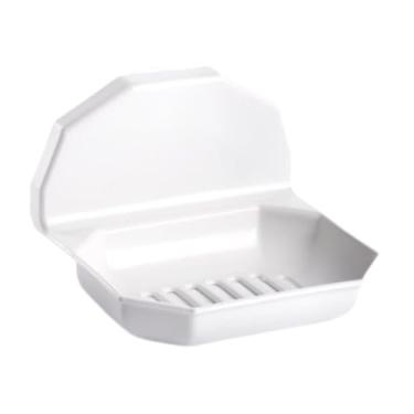 Imagem de Saboneteira de Plástico Acrílico com Ventosa Sem Furos Crystal Fumê - TYDA (BRANCO)