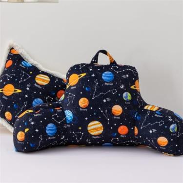 Imagem de NTBED Galaxy Planet Almofada de leitura estampada com braços, descanso de cama para sofá, TV, descanso de cama, almofada de apoio para as costas para crianças, adolescentes, meninos e meninas