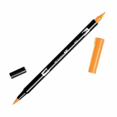 Imagem de Tombow Caneta marcador de arte com pincel duplo, 933 - laranja, 1 unidade
