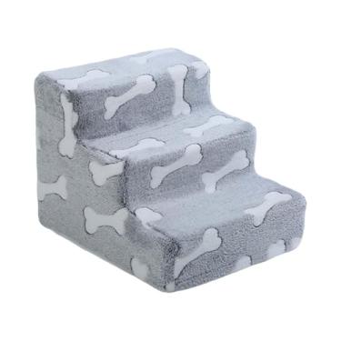 Imagem de KiBcsLic Escada para cães, escadas para animais de estimação, degraus para subir animais de estimação com capa removível e lavável para pequenos de estimação