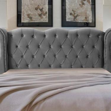 Imagem de Cabeceira Solteiro Estofada Madeira Luxo Cama Box Safira - D'Julia, Ci