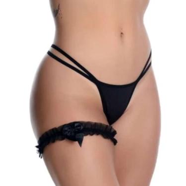 Imagem de Calcinha Fio Dental em Tule com Perneira - Tanga Perneira - Sol & Sedu