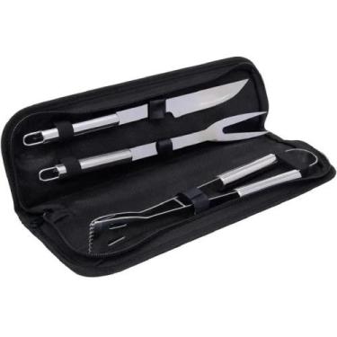 Imagem de Kit Churrasco Linha Premium 3 Peças Aço Inox Profissional - B-max