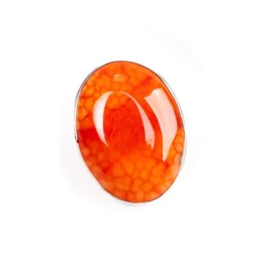 Imagem de NUZUJX Anéis de pedra natural em forma oval para mulheres, presente de aniversário e casamento, Sem pedra preciosa