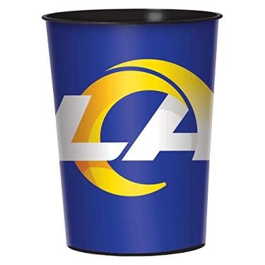 Imagem de Amscan Los Angeles Rams Copo plástico para lembrancinhas – 473 ml – Azul – 1 peça