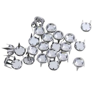 Imagem de Allstarco 7 mm Crystal CH38 Bedazzler Recargas de strass Preset Studs Nailheads em aros para vestuário Embelezamentos Couro Artesanato DIY Decore sapatos, cintos, tamanho de camiseta 30-100 peças