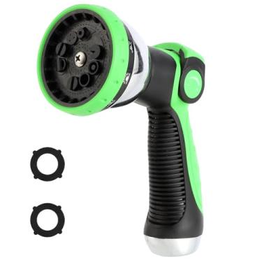 Imagem de AnyEasy Bico de mangueira de água de jardim pulverizador de metal resistente controle de polegar com 10 modos de pulverização adequado para regar plantas, gramado e jardim, lavagem de carro, limpeza