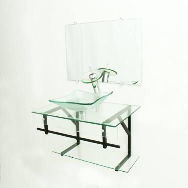 Imagem de Gabinete De Vidro 70Cm Cuba Quadrada - Incolor