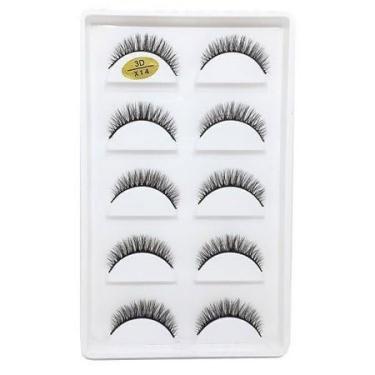 Imagem de Cílios Postiços 3D Modelo X14 Cartela com 5 Pares