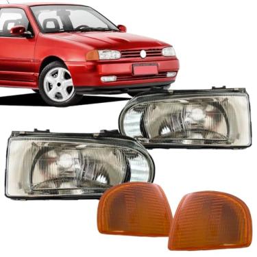 Imagem de Par Farol Gol Bola G2 + Par Piscas Âmbar 1995 1996 1997 1998 1999