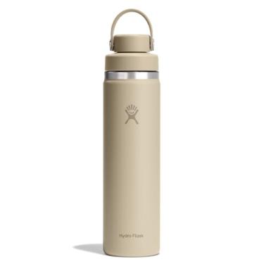 Imagem de Hydro Flask Garrafa de água – Aço inoxidável isolado – Tampa flexível de boca larga, não derrama, à prova de vazamento em bronze de aveia de 680 g