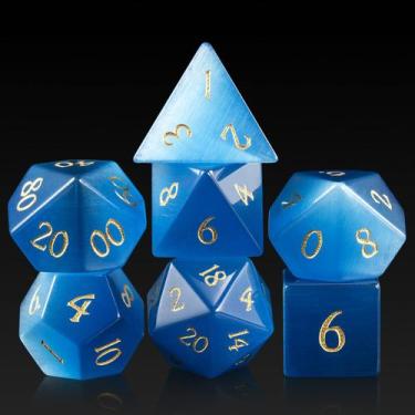 Imagem de Conjunto de dados de pedras preciosas DNDND Aquamarine com caixa de me