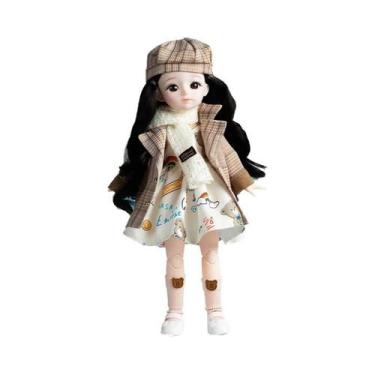 Imagem de Bonecas BJD De 30cm Conjunto Completo Roupas De Boneca Anime Olhos 3D 