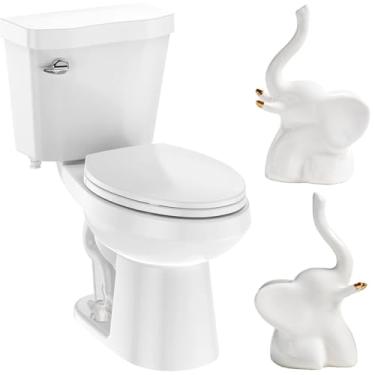 Imagem de 2 peças de tampas de parafuso de vaso sanitário decorativas, tampas de tampa de parafuso de vaso sanitário de cerâmica, tampas de vaso sanitário fofas para fundo do vaso sanitário, tampas de parafuso