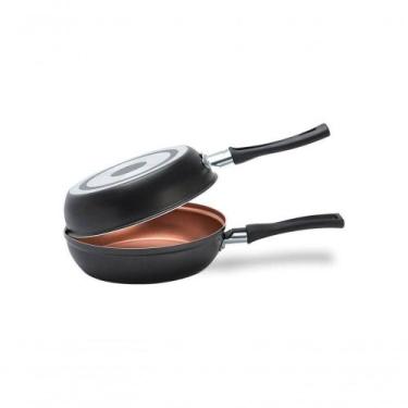 Imagem de Omeleteira 16 Cm 330 Ml Revestimento Pro-flon Antiaderente Cor Cinza R