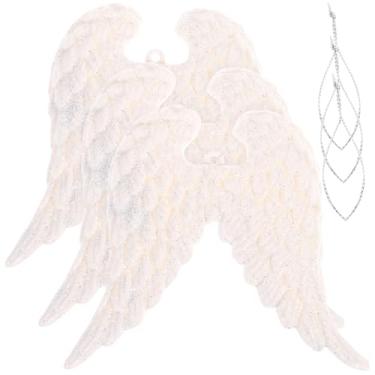 Imagem de MAGICLULU 3Pcs Enfeites de Natal Asas de Anjo Asas de Anjo Brancas Ornamento Festa de Natal Asas de Anjo de Plástico para Decoração de Casa