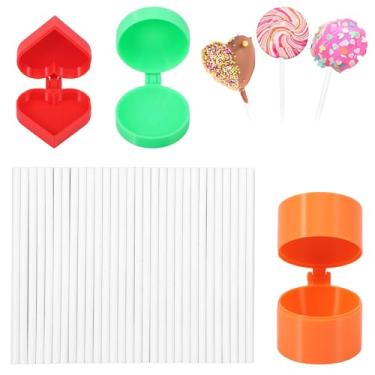 Imagem de Conjunto de 3 peças de molde de bolo de coração redondo, conjunto de prensa com esfera de plástico reutilizável 3D, cortador de bolo e empurrador para biscoitos, sobremesas, Halloween