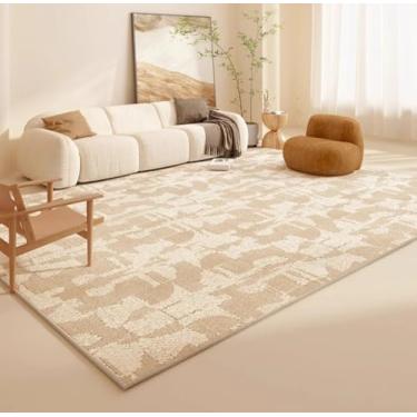 Imagem de Tapete de pelúcia macio e fofo para decoração de quarto, tapete de pelúcia grosso para estudo, carpete grande para sala de estar (200x250 cm/A)