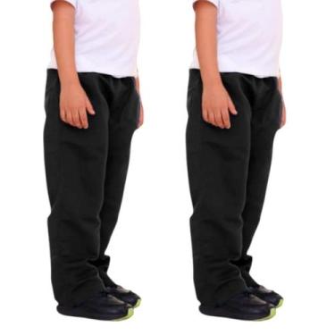 Imagem de Kit 2 Calças Tactel Infantil E Juvenil Lisa Uniforme Menino - Repeliqu