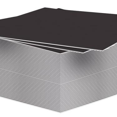 Imagem de Mat Board Center, pacote com 50 placas pretas de 30,5 x 40,6 cm sem cortes, papelão com espessura de 4 camadas para imagens, molduras, artesanato, impressões