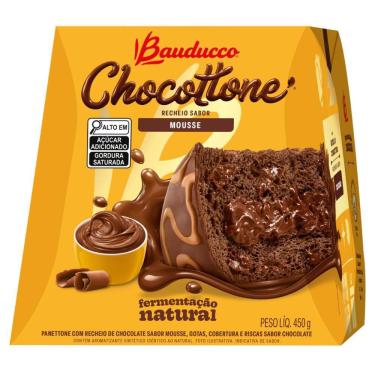 Imagem de Chocottone Bauducco Chocolate Recheio Mousse Cobertura Chocolate 450g