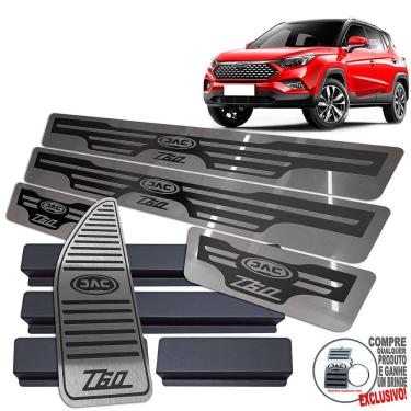 Imagem de Descanso + Soleira Aço Inox Jac T60 Preto Alto Relevo