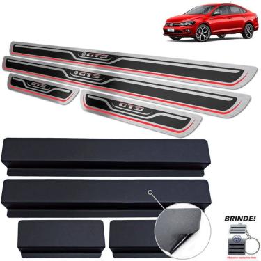 Imagem de Soleira Gravação em Preto Alto Relevo Aço Inox Virtus Gts