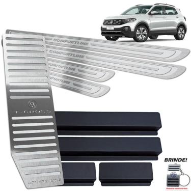 Imagem de Descanso + Soleiras T-Cross Comfortline Prata Alto Relevo