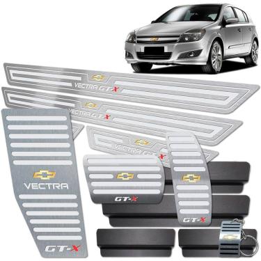 Imagem de Pedaleira Auto Descanso Soleira Prata Vectra Gt-X 2008 2011
