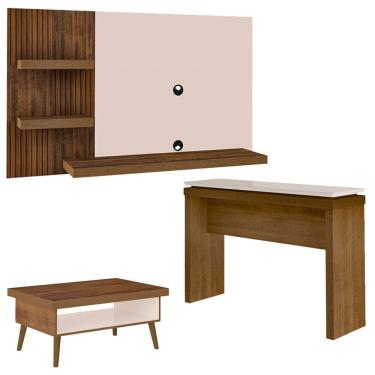 Imagem de Painel TV Mesa Aparador Sala de Estar CHL43 Pinho Off White ARLY