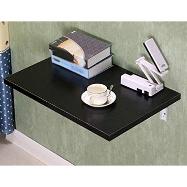 Imagem de LXB Mesa de computador para casa montada na parede - mesa de computador dobrável de madeira maciça mesa de jantar de cozinha mesa de trabalho loja de chá / 100 × 50 cm