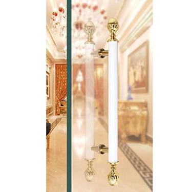 Imagem de Puxador de porta de entrada longo, puxador de porta deslizante de celeiro de aço inoxidável resistente/utensílios de portão de vidro, puxadores de porta de chuveiro de cozinha interna e externa (cor