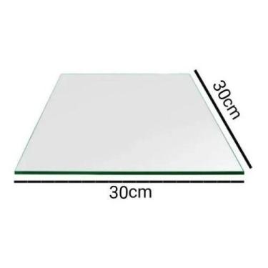 Imagem de Kit 6 Vidro Expositor Balcão Vitrine Para Loja 30x30 4mm - Nacional