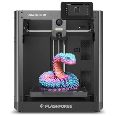 Imagem de Impressora 3D FLASHFORGE Adventurer 5M com Nivelamento Automático, Impressão de Alta Velocidade até 600mm/s, Extrusora Direta a 280°C