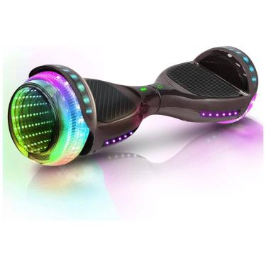 Imagem de Hoverboard SIMATE Preto 6,5&quot; com Bluetooth, Luzes LED e Certificação UL2272 – Até 13,7 km/h, Autonomia de 12,8 km