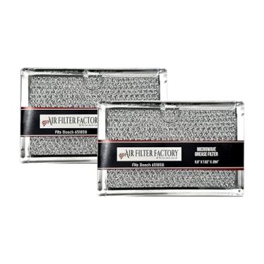 Imagem de Filtro de ar de fábrica, 2 unidades, compatível com substituição para filtros de óleo de micro-ondas Bosch 651858 de malha de alumínio