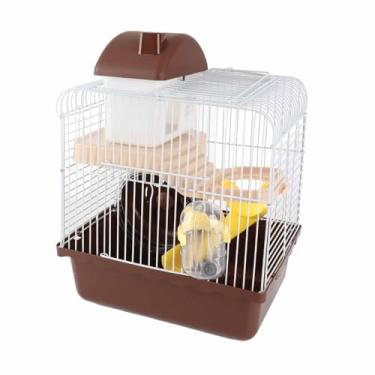 Imagem de Zerodis Gaiola para Hamster de 2 Níveis Produtos para Animais de Estimação Suprimentos para Animais de Estimação Pequenos Gaiolas Pequenas Casa Espaçosa para Hamsters Porquinhos-da-índia e Coelhos