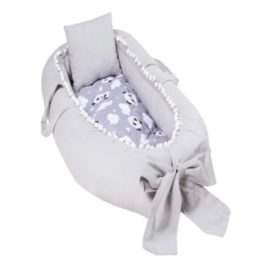 Imagem de Ninho Redutor de Berço Para Bebê com Travesseiro Menina Menino (Panda Rosa)