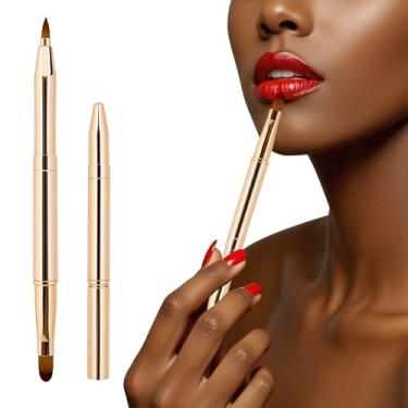 Imagem de Pincel labial retrátil de ponta dupla para brilho de batom - 1 pacote