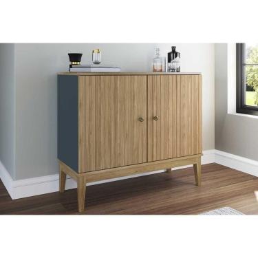 Imagem de Aparador De Sala Jantar Mb 1062 C- 2 Portas Mel-petroleo - Movelbento