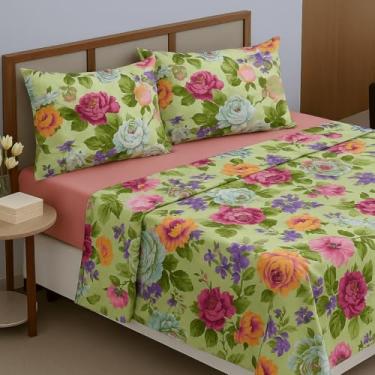 Imagem de Jogo De Lençol Casal Queen 400 Fios Com Elástico 4 Peças Cama Box Super Queen(Estampa 22)