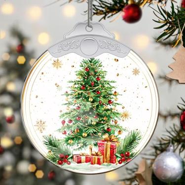 Imagem de Enfeites de Natal, árvore de cristal, enfeites de árvore de Natal feitos à mão, decoração de carro e casa - presente de Natal decoração de artesanato em acrílico, ideias de troca de presentes para