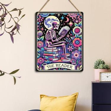 Imagem de Linda decoração de Halloween - placa de parede encantadora para espaços internos assustadores, decoração mística para pendurar com padrões encantadores, perfeita para decorações internas de sala de