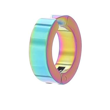 Imagem de Brincos masculinos de alta qualidade para orelhas não perfuradas, Small, Titânio, Sem pedra preciosa