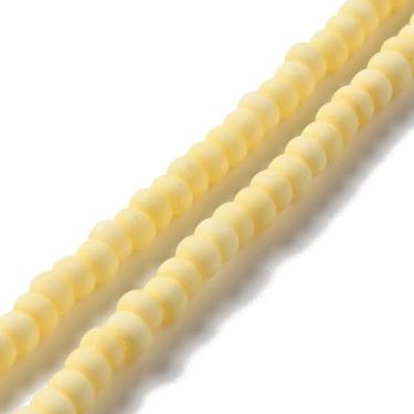 Imagem de 650 peças pequenas contas de porcelana feitas à mão 4 x 3 mm contas planas redondas pequenas de cerâmica espaçador de porcelana solta para fazer joias, pulseiras faça você mesmo, colar, brinco, contas