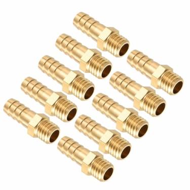Imagem de Kozelo Pacote de 10 acessórios de mangueira de latão para mangueira de 10 mm para M12 x 1,75 acessórios machos para máquinas domésticas, banheiras de massagem e sistemas de irrigação