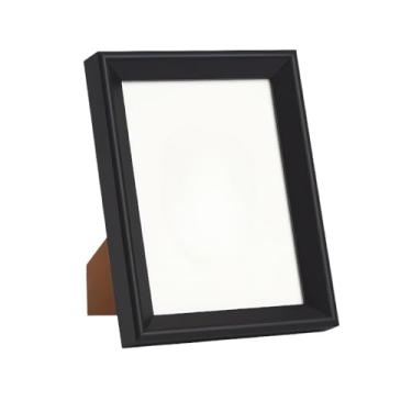 Imagem de Porta Retrato Amadeirado Moldura Mdf, Quadro Chique Decorativo 10x15cm, 15x20cm, 20x25cm(Preto,Kit 3 tamanho)